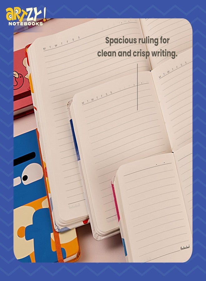 Scholar Artzy Ruled Notebook - 70 GSM Natural Shade Ruled Paper | 192 Pages Each | Premium Hardbound Notebooks for Smooth Writing | Ideal for Office, School, College & Daily Notes (A5) (Pack of 2) - Image 5