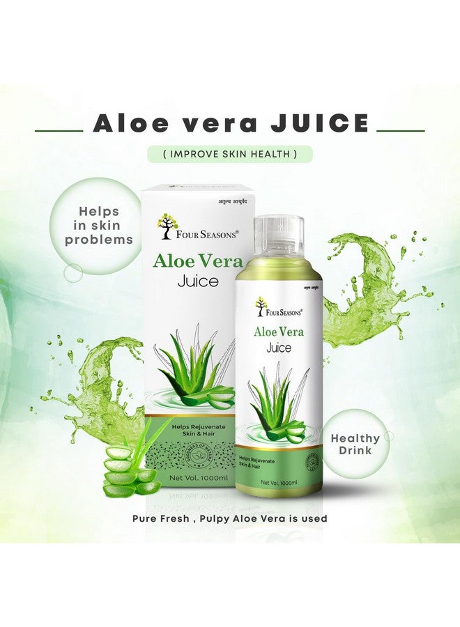 Four Seasons Aloevera Juice 1000ml | Rejuvenates Skin and Hair | Natural Juice for Better Digestion and Glowing Skin | No Added Sugar | 100% Ayurvedic Natural (1) - Image 2