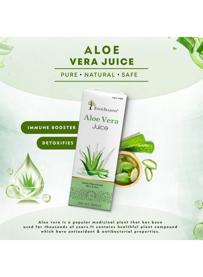 Four Seasons Aloevera Juice 1000ml | Rejuvenates Skin and Hair | Natural Juice for Better Digestion and Glowing Skin | No Added Sugar | 100% Ayurvedic Natural (1) - Image 5