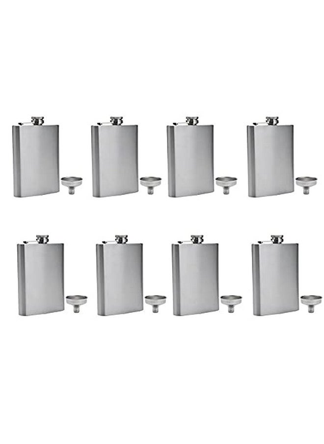 Flask Stainless Steel With Funnel,8 Oz, Set Of 8 - pzsku/Z1486826228BAB7734242Z/45/_/1733731382/0abc76a1-520b-44ed-ac15-1fc8bda00aa4