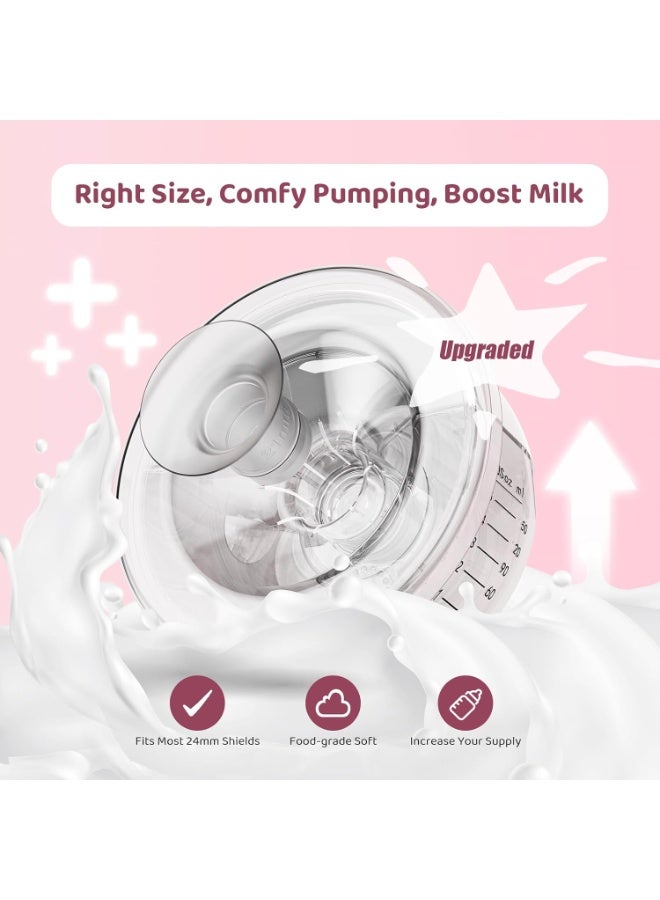 Relex Flange Sizing Kit 3 in 1 with 10PCS Flange Inserts 13/15/17/19/21mm, Silicone Breast Pump Flanges Insert Kit for 24mm Electric Breast Pump, Pumping Breastfeeding Essentials Kit for New Mom - Image 3