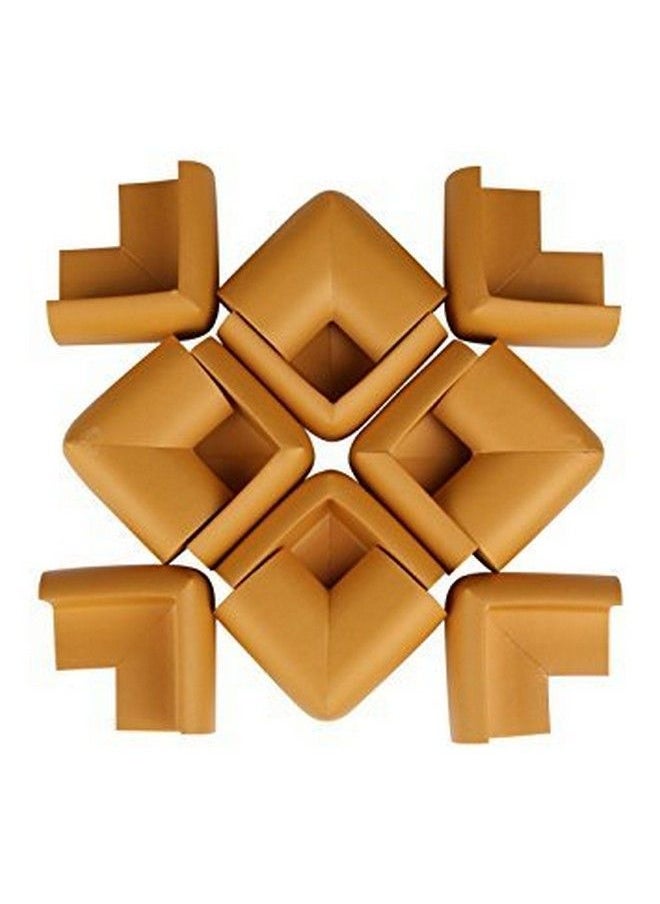 Kuhu Creations - Premium Baby Kids Safety Corner Edge Cushion Protector Guard. (12 Units Wooden Brown) - Image 1