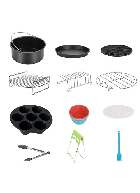 Geek Airocook Accez A2 Air Fryer Accessories Kit 12 Accessories for BakingSteamingBoilingPeelingWhisking Frosting compatible with Geek Airocook Air Fryer of 5L1423L25L30L Capacity