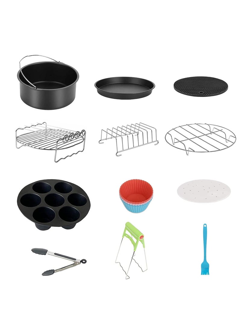 Geek Airocook Accez A2 Air Fryer Accessories Kit 12 Accessories for BakingSteamingBoilingPeelingWhisking Frosting compatible with Geek Airocook Air Fryer of 5L1423L25L30L Capacity