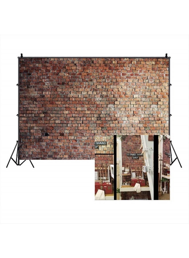 LFEEY 10x8ft Vintage Red Brick Wall Photo Backdrop Newborn Baby Girls Adults Portrait Photography Background Wallpaper Photo Studio Props - Image 1