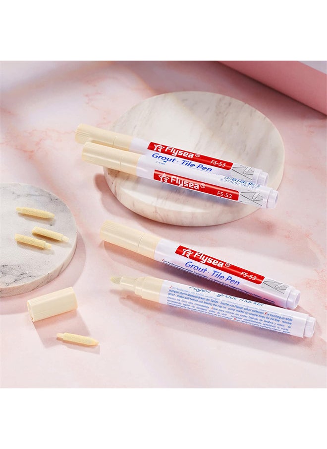 5 Pieces Tile Pen Wall Grout Restorer Pen Repair Marker Grout Filler Pen For Restoring Tile Grout Wall Floor Bathrooms And Kitchen (Beige) - pzsku/Z1486B82C553422953103Z/45/_/1702447040/a06b7902-a0df-48ac-9147-3ec8e39533d0