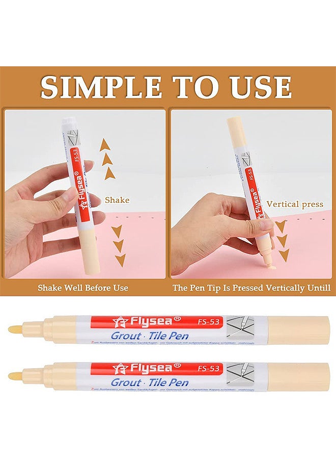 5 Pieces Tile Pen Wall Grout Restorer Pen Repair Marker Grout Filler Pen For Restoring Tile Grout Wall Floor Bathrooms And Kitchen (Beige) - pzsku/Z1486B82C553422953103Z/45/_/1702447041/efd9c837-d09c-45b8-9ec6-d4773e422424