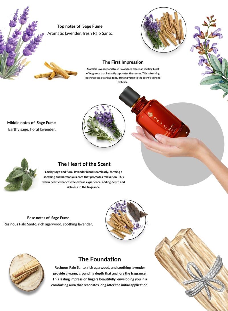 العافر عطر الفير بالو سانتو سيج فيوم - رائحة عطرية عشبية وغامضة للرجال والنساء - عطر فاخر آسر - 100 مل - Image 4