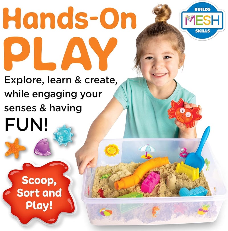 Creativity for Kids Sensory Bin: Beach - Toddler and Preschool Toys, Sensory Box with Toys for Toddlers, Kids Gifts for Toddler Boys and Girls (Ages 3+) - Image 3