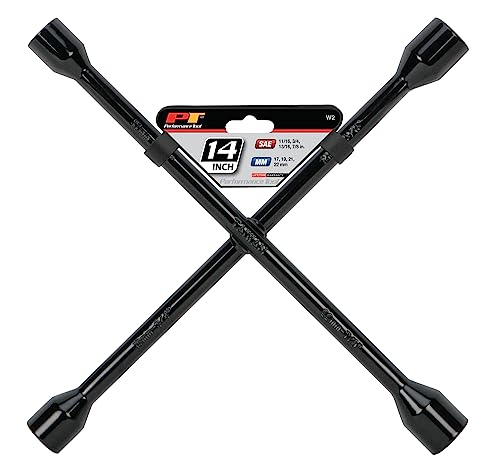 Performance Tool W2 Black 14-Inch Metric 4-Way Cross Lug Wrench - Image 2