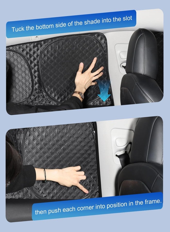 EVFITUS 8PCS Upgraded for Tesla Model Y Window Shade Covers Thicker 5-Layer Material Sun Darker Windshield Sunshade Side Window Privacy Shade for Tesla Model Y Accessories 2024 2023 2022 2021 2020 - Image 4