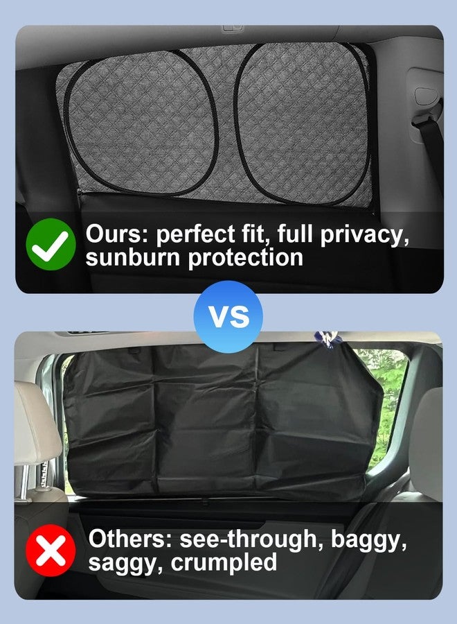 EVFITUS 8PCS Upgraded for Tesla Model Y Window Shade Covers Thicker 5-Layer Material Sun Darker Windshield Sunshade Side Window Privacy Shade for Tesla Model Y Accessories 2024 2023 2022 2021 2020 - Image 3