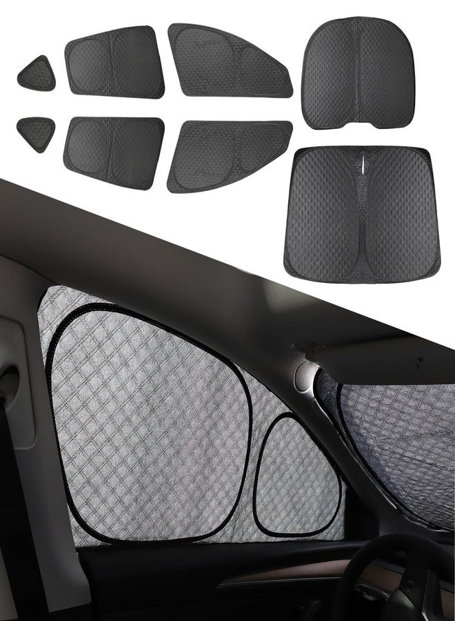 EVFITUS 8PCS Upgraded for Tesla Model Y Window Shade Covers Thicker 5-Layer Material Sun Darker Windshield Sunshade Side Window Privacy Shade for Tesla Model Y Accessories 2024 2023 2022 2021 2020 - Image 1