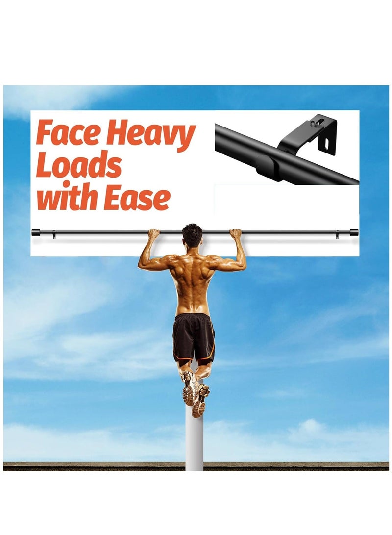 WALALLA Extendable Stainless Steel Metal Shower Curtain Rod, Tension Spring Shower Curtain Rod, Tension Telescopic Curtain Pole, Clothes Rail Adjustable from 80 to 200 cm - Image 3