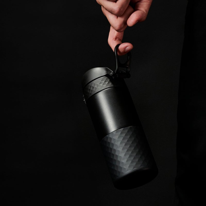 ION8 Insulated Travel Mug  360 ml/12 oz  Leak Proof  Triple Lock Secure  Spill-Free in Transit  Hygienic Cover  Easy-to-Clean  Perfect On-The-Go  Black  Stainless Steel - Image 2