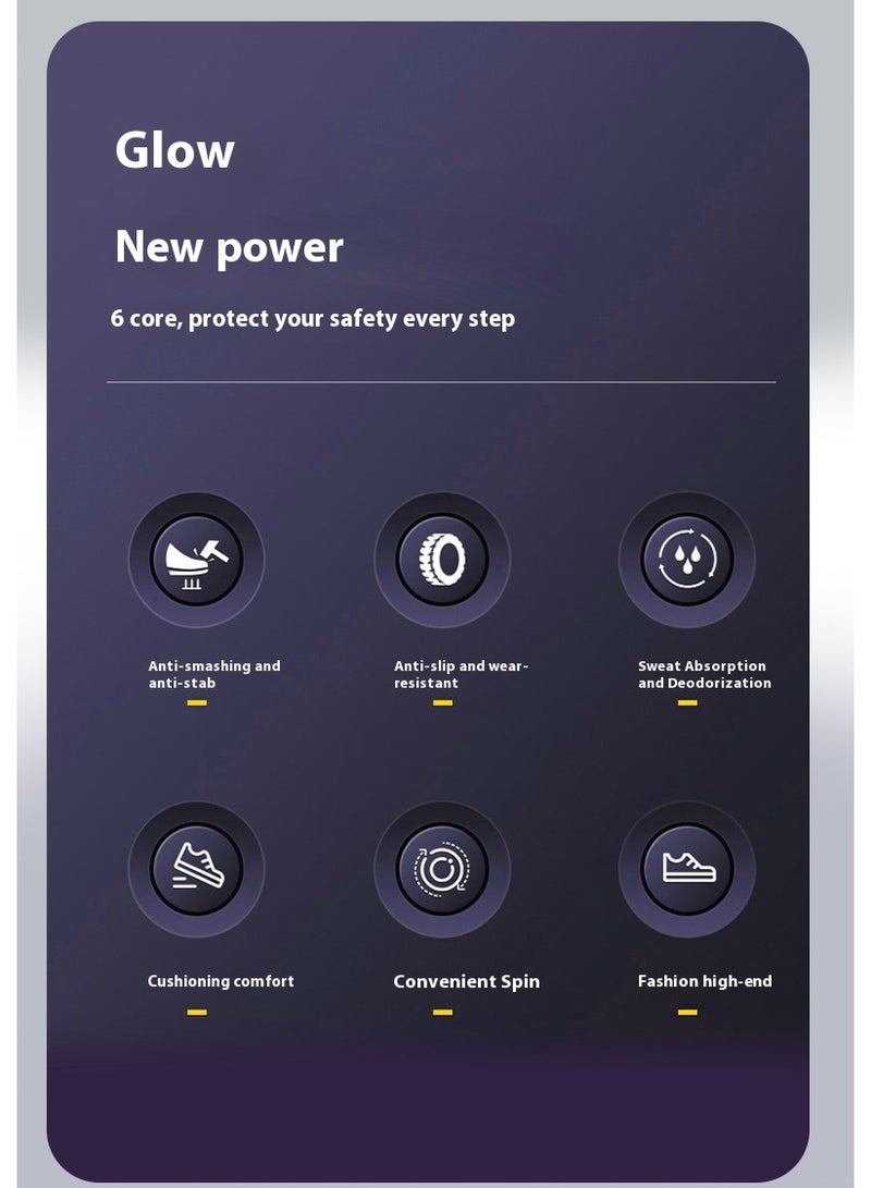 Steel Toe Shoes for Men Lightweight Safety Shoes Comfortable Puncture Proof Slip On Indestructible Work Shoes and Fashion Sneakers. - Image 2