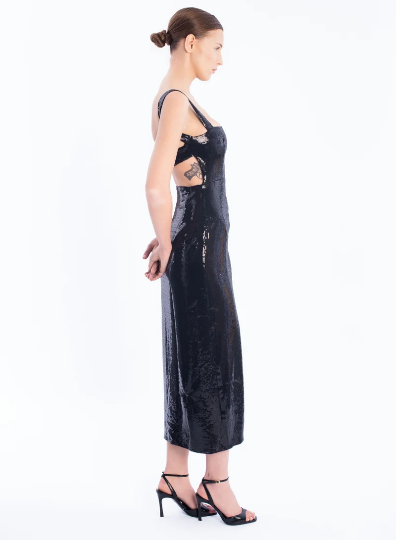 Ziavie Sequins draped dress