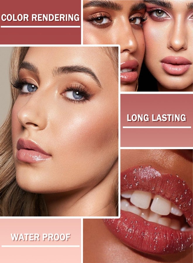 LYSdefeu Hydrating Tinted Lip Balm Set-3Pcs Gloss Lip Balm Plumper,Long Lasting Lipgloss Creamy Lipstick,Lightweight High-Pigment Lip Stain Pen Lip Crayon Stick,Valentine's Day Makeup Gift for Women-Set A - Image 4