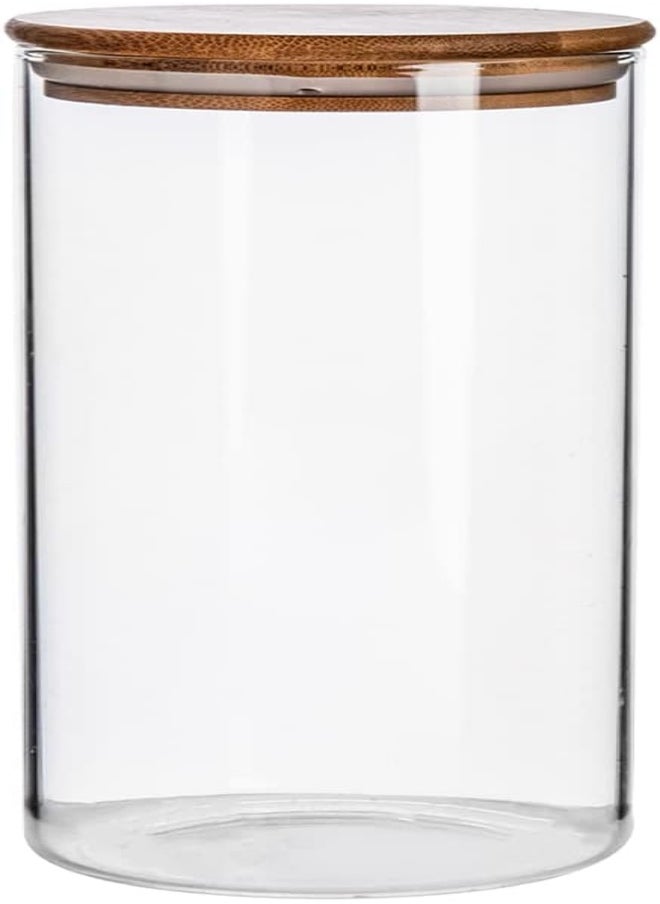 Vague Vague Borosilicate Glass Jar with Bamboo Lid, 1.5 Litre Capacity  - Image 5