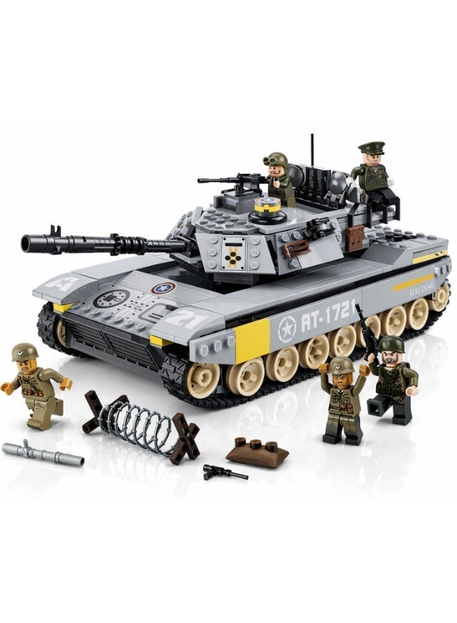Qman Combat Zones Tactical Tank Building Set with 5 Minifigures | 482 Pieces | Military Battle Tank Toy for Kids 6+ - Image 1