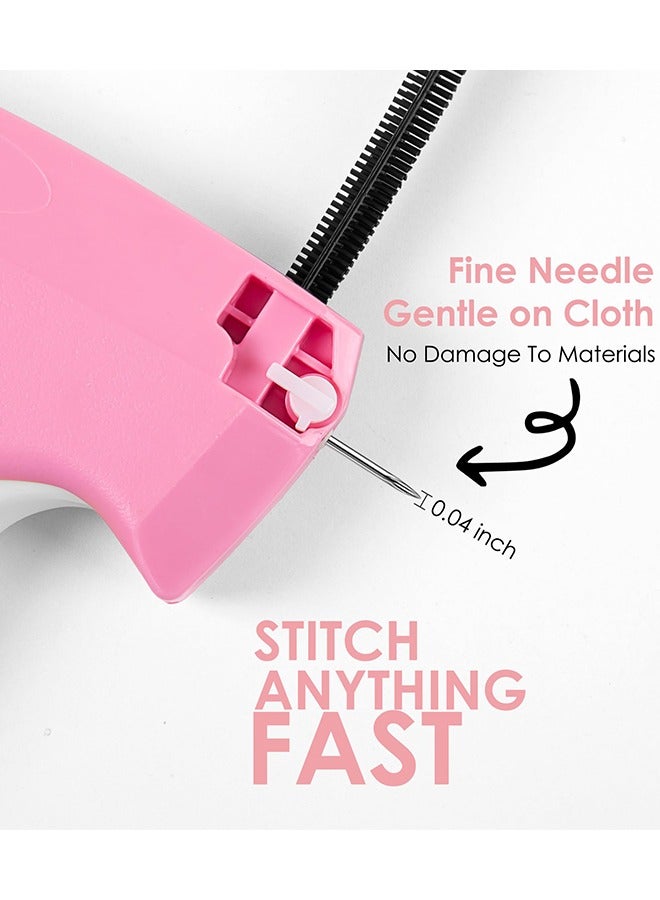 Fine Stitch Gun Stitchy Quick Clothing Fixer for Clothes,Micro Tagging Gun for Clothing with 5 Fine Needles  1000 Pcs Fasteners,Mini Speedy Sticky Sewing Gun Hemming Tool (Pink) - Image 3