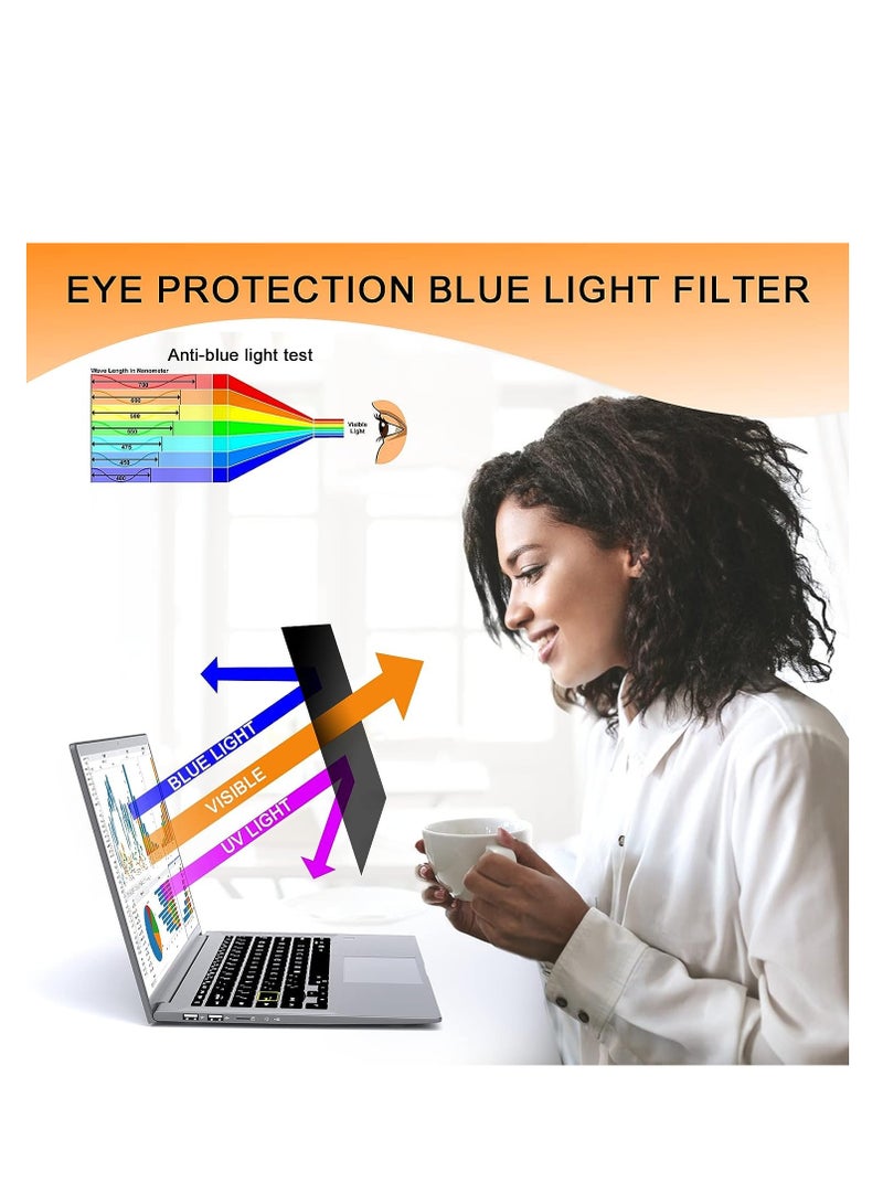 14 Inch 16:9 Laptop Privacy Screen Filter, Anti Blue Light Glare & Anti Scratch Computer Privacy Shield for 14" with 1920x1080 Aspect Ratio Laptop - Image 3