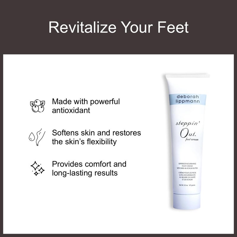 Deborah Lippmann Steppin' Out Foot Cream | Moisturizes & Softens Dry Feet, Restores Flexibility & Cracked Heels for Healthy Skin | Non-Greasy | 5.2 Oz - Image 4