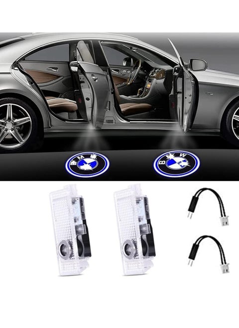 2Pcs Car Door Lights Logo Projector HD Welcome Lights Puddle Lights Compatible for BMW Accessories1 2 3 4 5 6 7 Series M3 M5 X1 X3 X4 X5 X6 Series