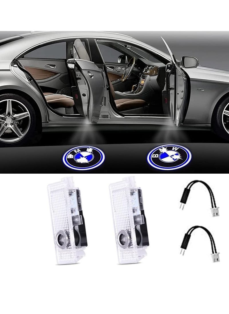2Pcs Car Door Lights Logo Projector HD Welcome Lights Puddle Lights Compatible for BMW Accessories1 2 3 4 5 6 7 Series M3 M5 X1 X3 X4 X5 X6 Series