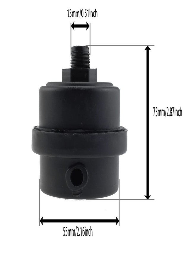 ماكسمورال فلتر كاتم صوت ضاغط الهواء من ماكسمورال، قطعتان، مقاس 1/4 بوصة، PT، 13 مم، فلتر كاتم صوت ضاغط الهواء المعدني الأسود، قطع غيار ضاغط الهواء - Image 3