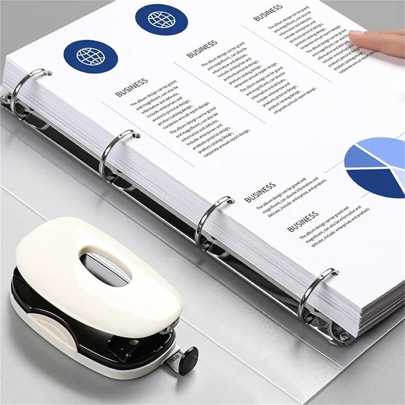 Black A4 Perforated Transparent Binder Folder 2 PCS Document Organizer for Home Office Classroom - Image 5