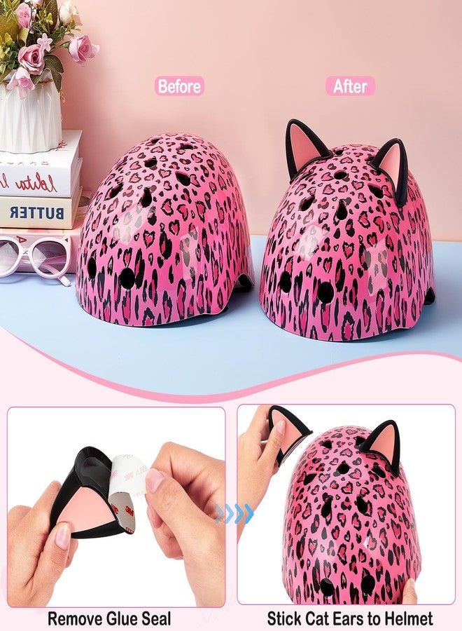 FIODAY Kids Helmet, Bike Helmets for Kids 8-14 with Knee Pads and Elbow Pads Wrist Guards, Youth Girls Adjustable Bike Helmet with DIY Cat Ears Skateboard Helmet for Scooter Skating Cycling,Pink - Image 5