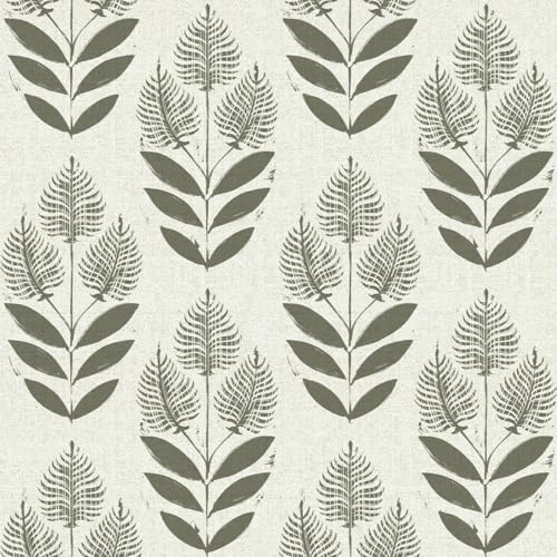 Naphite Tulip Floral Peel and Stick Wallpaper Vintage Leaf Contact Paper for Cabinet Drawer Boho Contact Paper Self Adhesive Wallpaper for Bathroom Farmhouse Retro Flower Wall Decor 17.3inW 78.7inL - Image 1