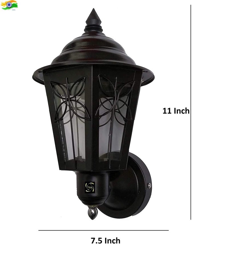 Lyse Decor Modern Design Stairs Shape Waterproof Gate Light, Pillar Lamp, Garden (Pair of 2 Pieces) (Black..) - Image 3