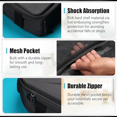 GadgetBite Camera Bag Hardshell Water Resistant Professional Camera Backpack with Rain Cover Customizable Shockproof Lens Pockets for DSLR Go Pro Canon Nikon Sony Cameras Accessories - Grey - Image 5