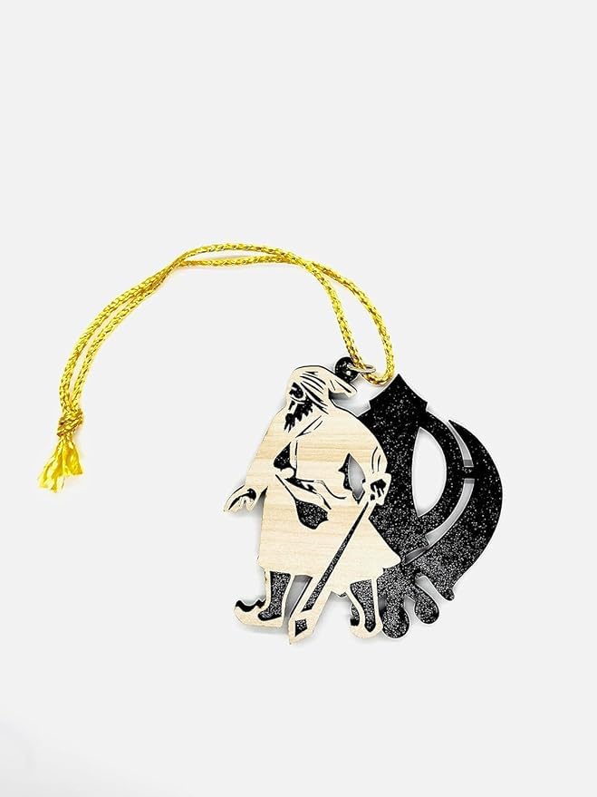 TEYRAH Baba Deep Singh ji and Khanda Fusion Punjabi Car Hanging Accessory Made of Wood Car Accessories, Rear View Mirror Car Hanging Punjabi Sikh Hanging Ornament (Baba Deep Singh Ji Black Khanda) - Image 4