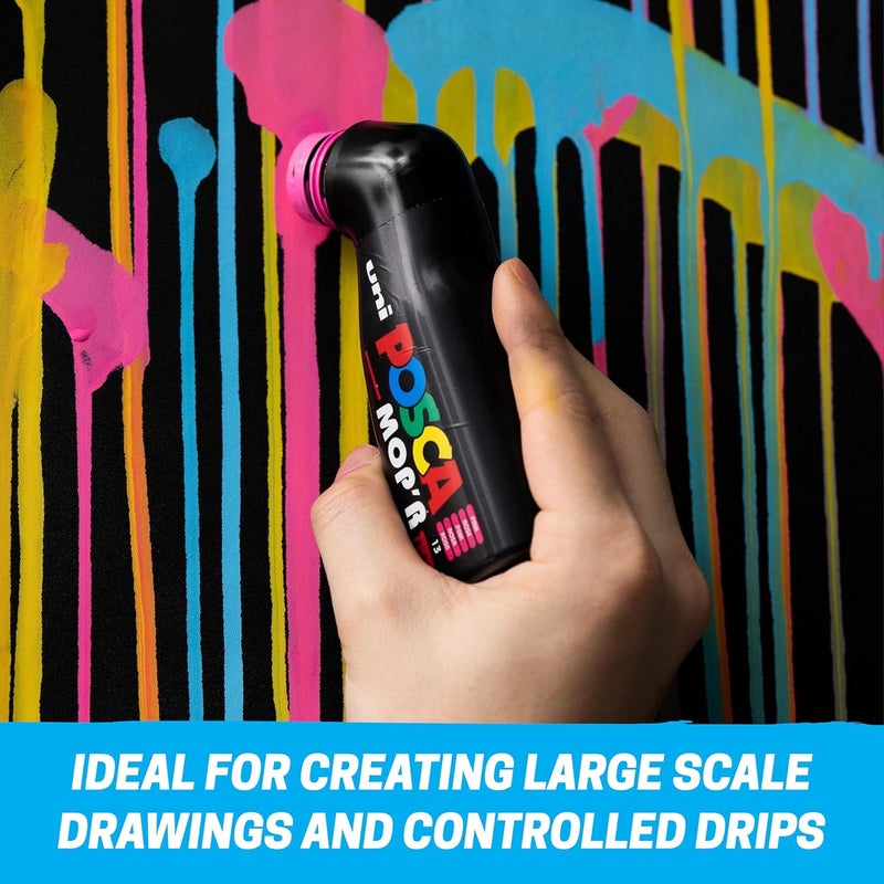 Posca MOP’R PCM-22 Multi Surface Permanent Paint Marker, Box of 8 Assorted Colors - Image 4