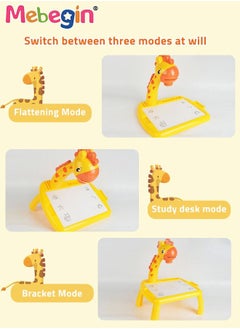 MEBEGIN Kids Projection Drawing Table, Giraffe Shape Erasable Graffiti Board, Writing and Painting Set with Drawing Book, 12 Colored Pens 24 Projection Patterns, Drawing Supplies, Early Educational Drawing Toys, 3 AA Batteries Required(Not Included)  - Image 5