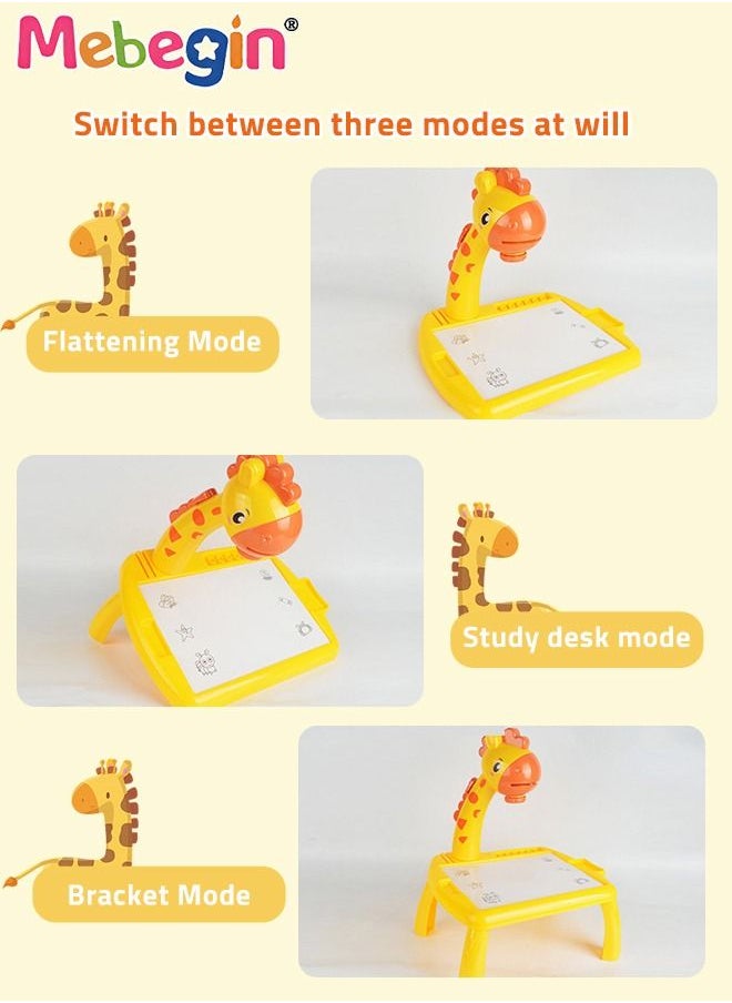 MEBEGIN Kids Projection Drawing Table, Giraffe Shape Erasable Graffiti Board, Writing and Painting Set with Drawing Book, 12 Colored Pens 24 Projection Patterns, Drawing Supplies, Early Educational Drawing Toys, 3 AA Batteries Required(Not Included)  - Image 5