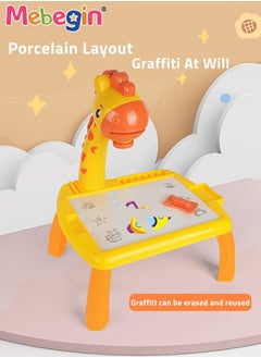 MEBEGIN Kids Projection Drawing Table, Giraffe Shape Erasable Graffiti Board, Writing and Painting Set with Drawing Book, 12 Colored Pens 24 Projection Patterns, Drawing Supplies, Early Educational Drawing Toys, 3 AA Batteries Required(Not Included)  - Image 4