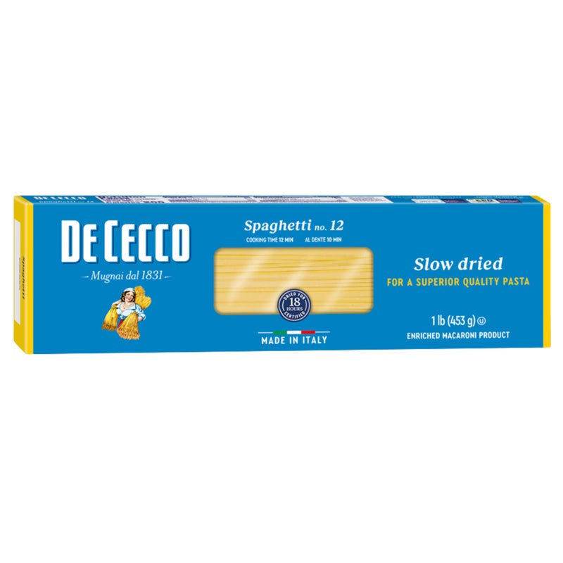 De Cecco Spaghetti No 12 Pasta 16 Oz Authentic Slow Dried Made with Durum Wheat Versatile Pasta for Sauces  Recipes Made in Italy - Image 3