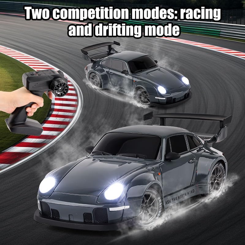Jack Royal Tokyo Drift High Speed Remote Control 1:20 Scale Drift Car | 20Kmph, 2.4Ghz | Rc Drifting Car 4 Wheel Drive Boost Mode Long Range Remote Hard Plastic Top with LED Head Light - Image 3