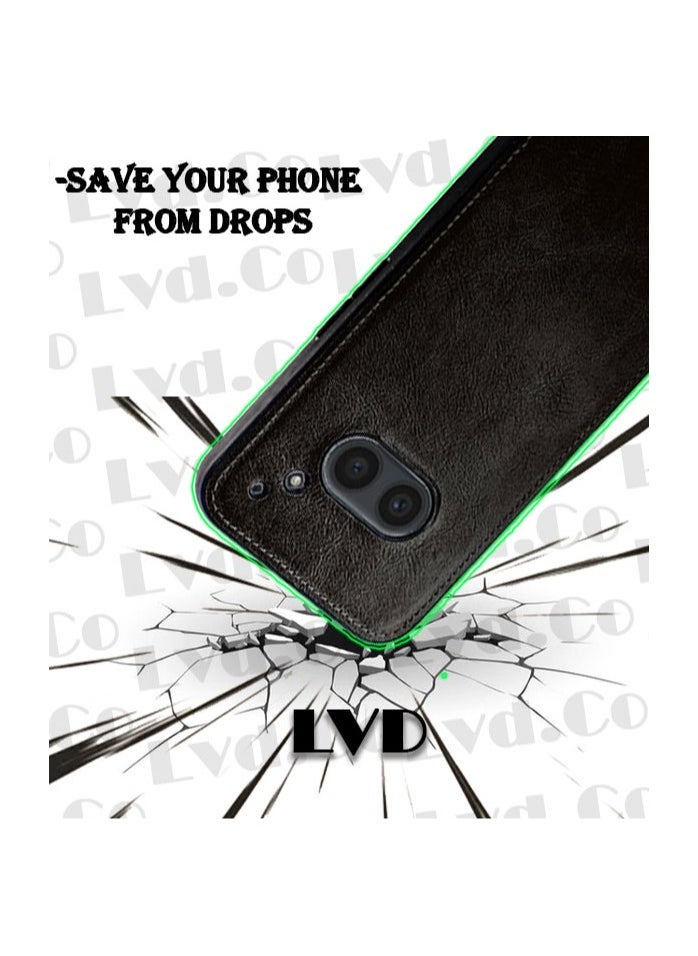 Generic For Nothing Phone (2A) Luxury Hard Leather Back Case, Hard Tpu Back and Fully Proteciton Compatible With Nothing Phone (2A) (6.7'') (Black)  - Image 3