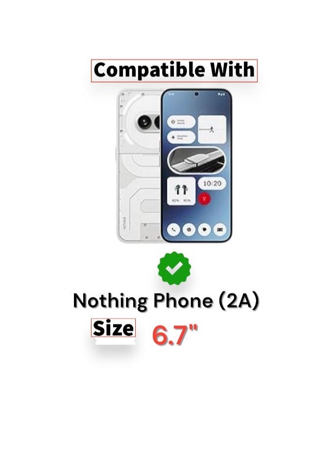 Generic For Nothing Phone (2A) Luxury Hard Leather Back Case, Hard Tpu Back and Fully Proteciton Compatible With Nothing Phone (2A) (6.7'') (Black)  - Image 4