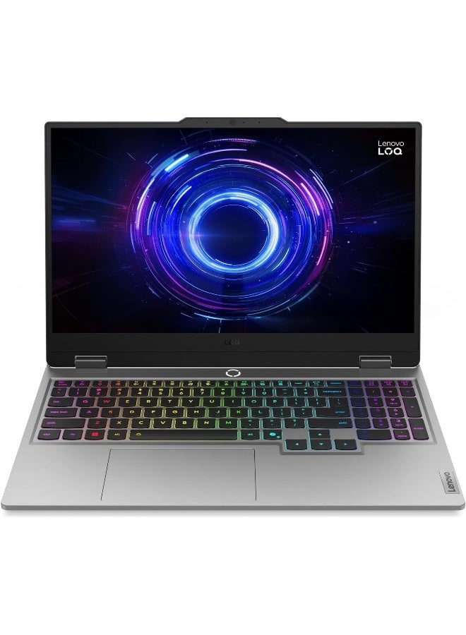 LOQ 15IRX10 Gaming Laptop, 15.6" FHD 144Hz IPS Display, Intel Core i7-13700HX, 16GB DDR5 RAM, 512GB SSD, NVIDIA GeForce RTX 5050 8GB, White Backlit ARB/ENG Keyboard Luna Grey