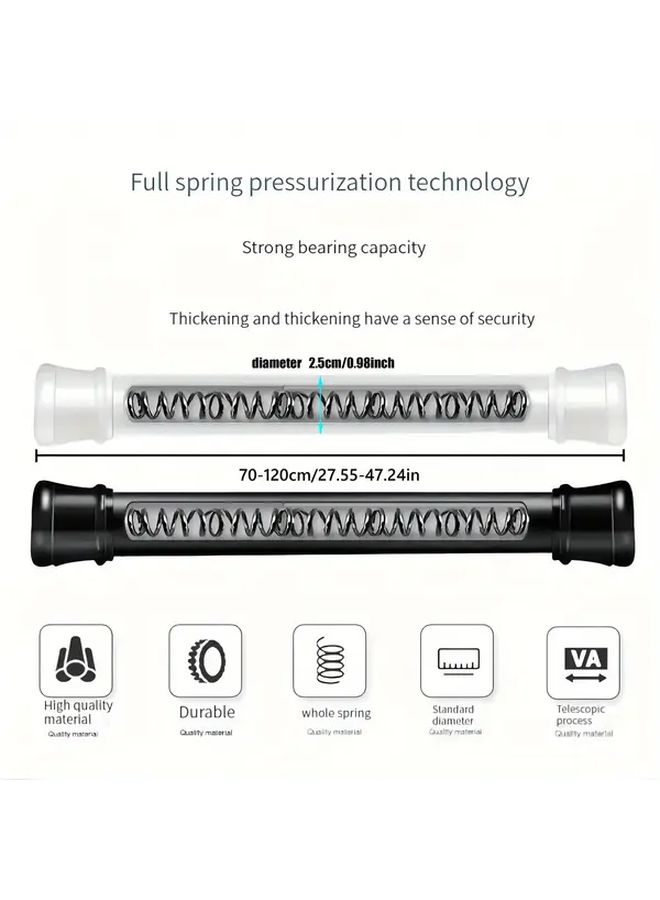Adjustable Spring Tension Rod Black 19 69 To 31 5 Inch No Drill Installation - Image 3