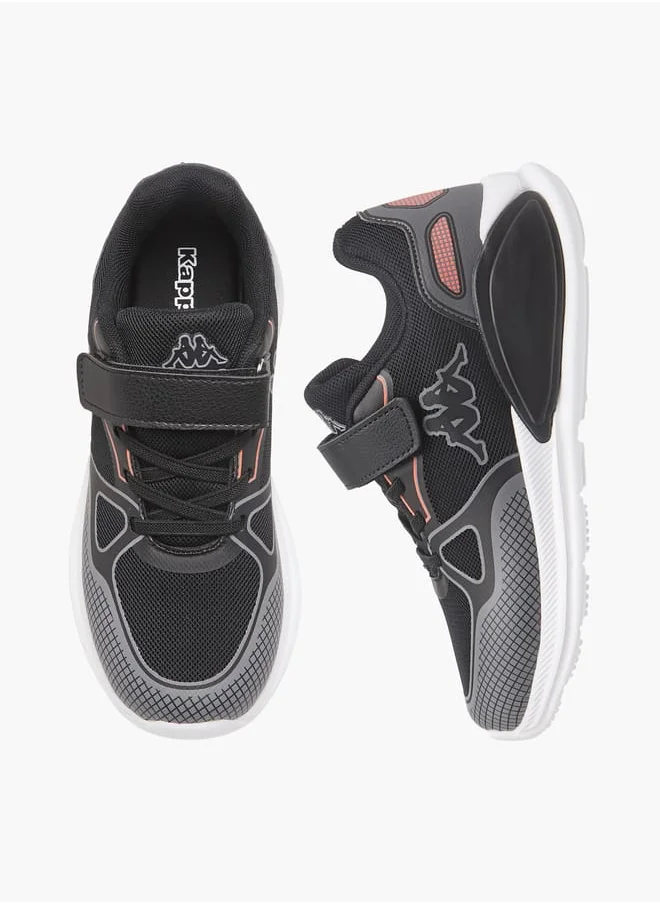 Kappa Boys' Logo Print Sports Shoes With Hook And Loop Closure