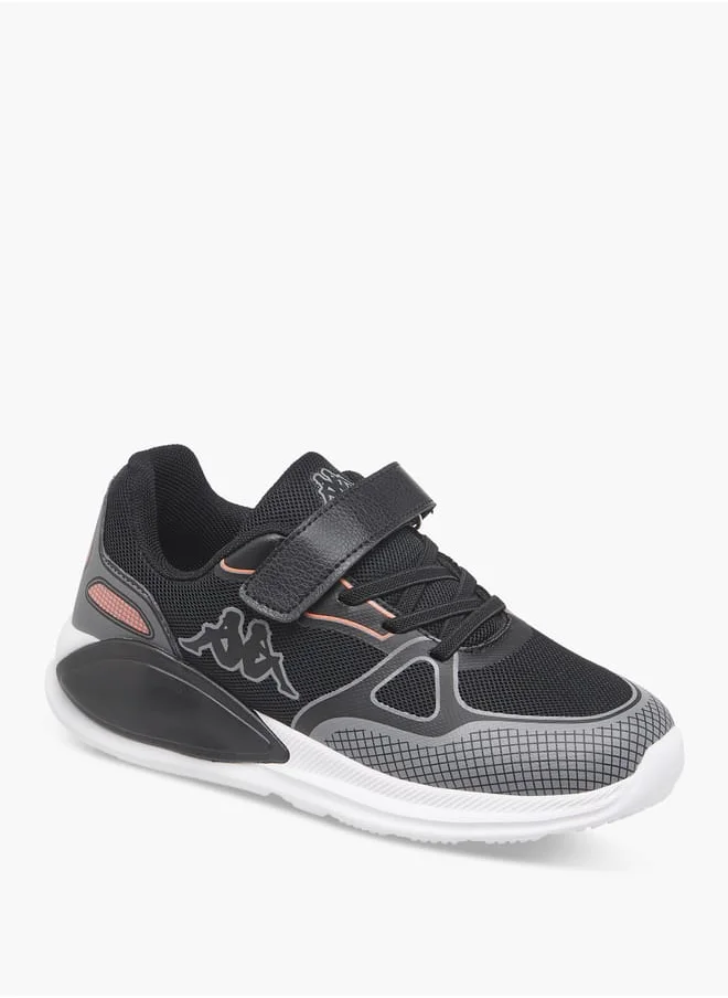 Kappa Boys' Logo Print Sports Shoes With Hook And Loop Closure