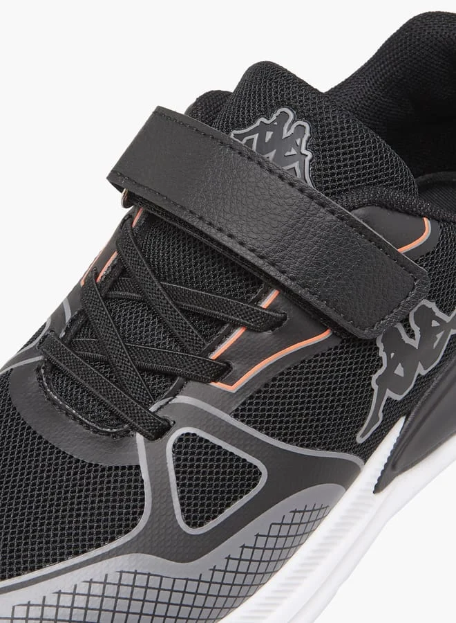 Kappa Boys' Logo Print Sports Shoes With Hook And Loop Closure