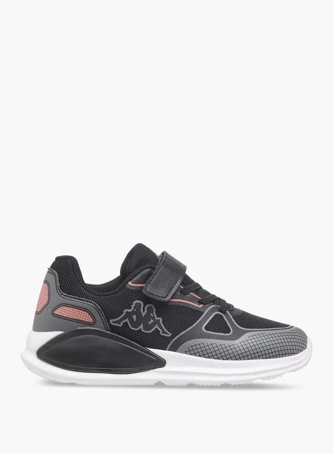 Kappa Boys' Logo Print Sports Shoes With Hook And Loop Closure